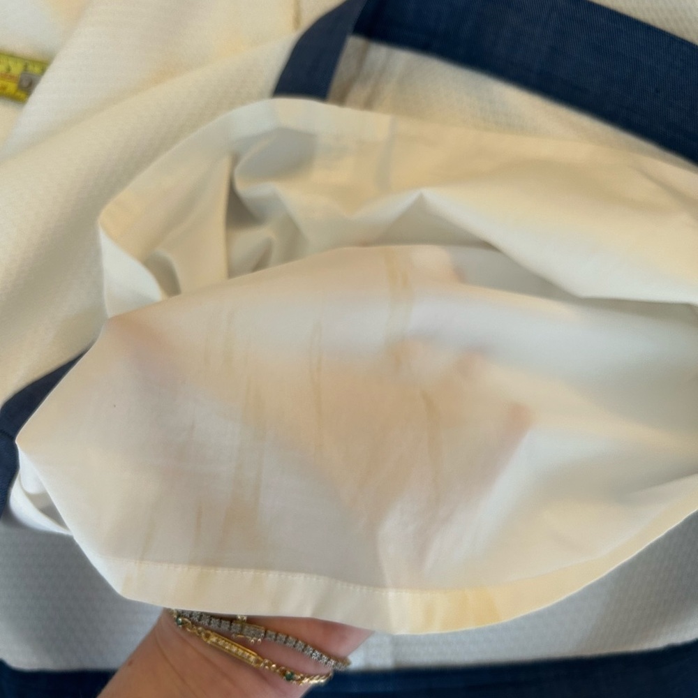 Women's Tommy Hilfiger White & Blue Textured Skirt – Size 10 - Picture 8 of 8